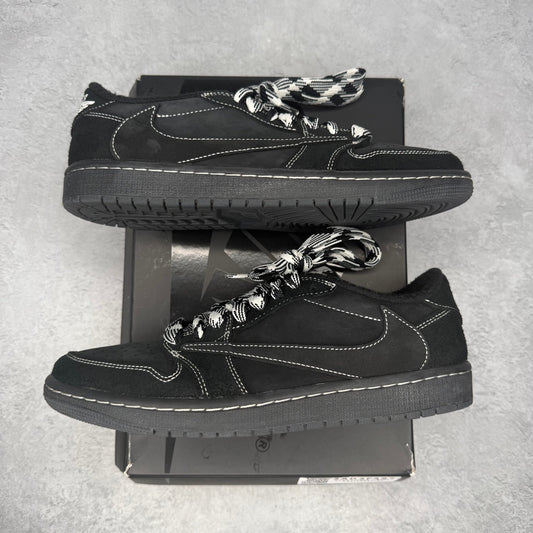 Jordan 1 Retro Low OG SP Travis Scott Black Phantom *pre - owned* SIZE 8 - Kicks Collective PA - Jordan - DM7866-001 - Men's Shoes - 8M/9.5W - Pre - Owned - Original Box (Damaged)