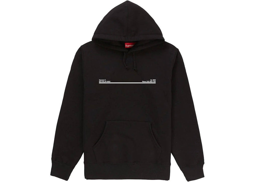 Supreme Shop Hooded Sweatshirt Black New York City