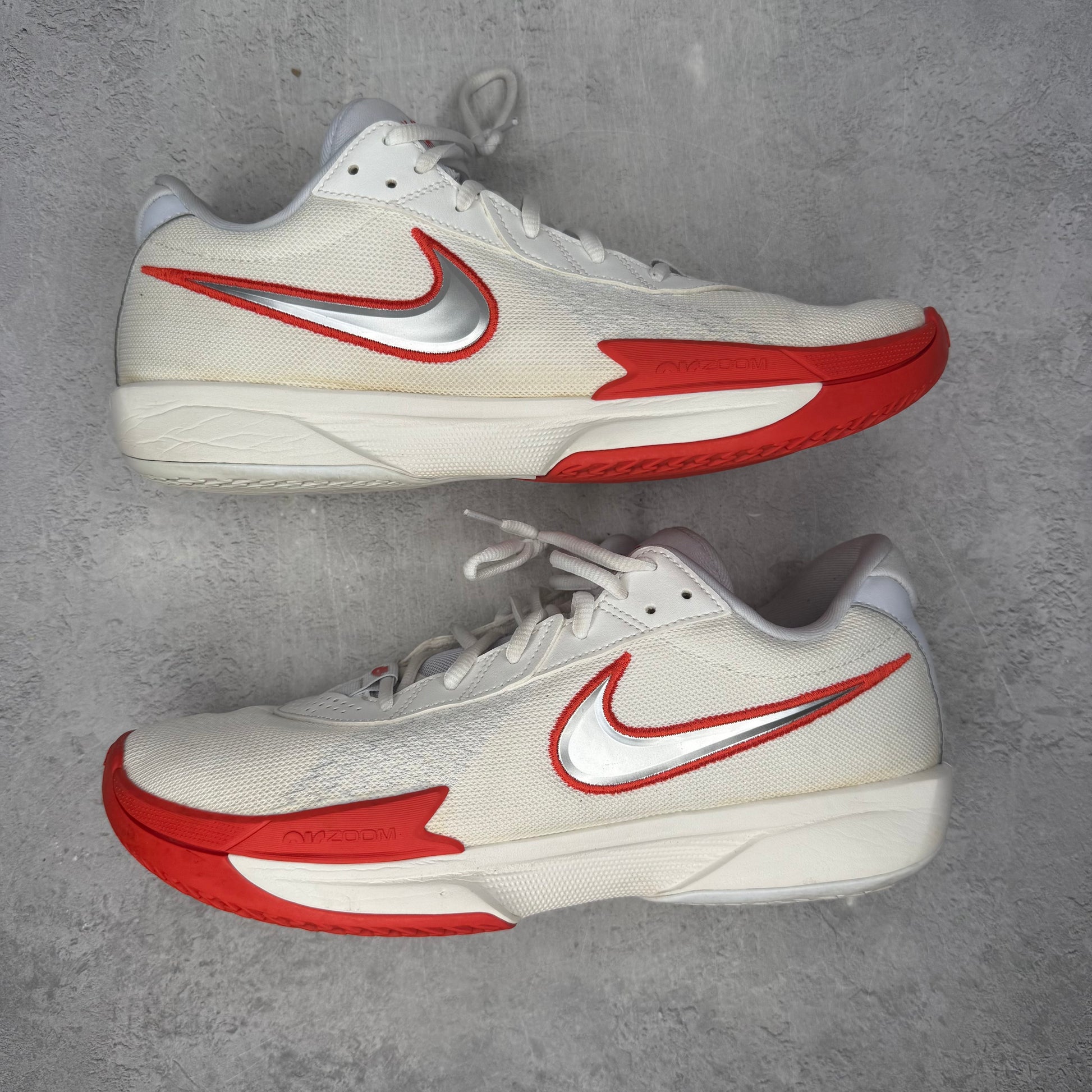 Nike Zoom GT Cut Academy White Picante Red *pre-owned* SIZE 12