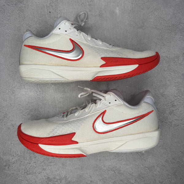 Nike Zoom GT Cut Academy White Picante Red *pre-owned* SIZE 12
