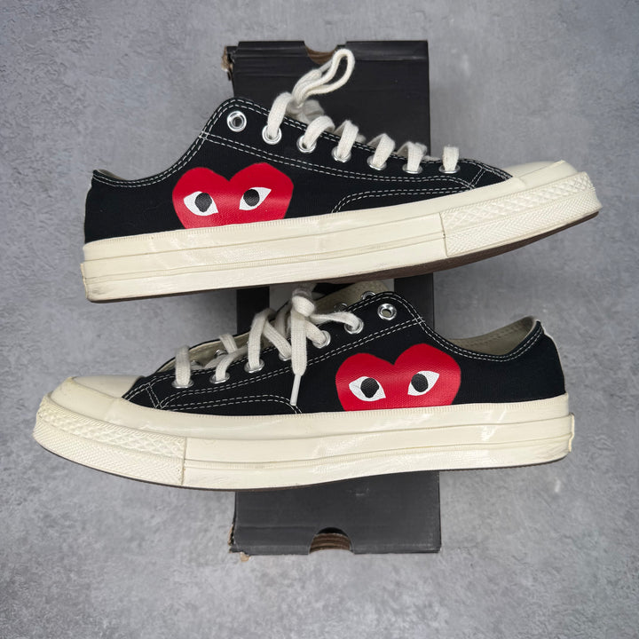 Converse Chuck Taylor All Star 70 Ox Comme des Garcons PLAY Black *pre-owned* SIZE 10
