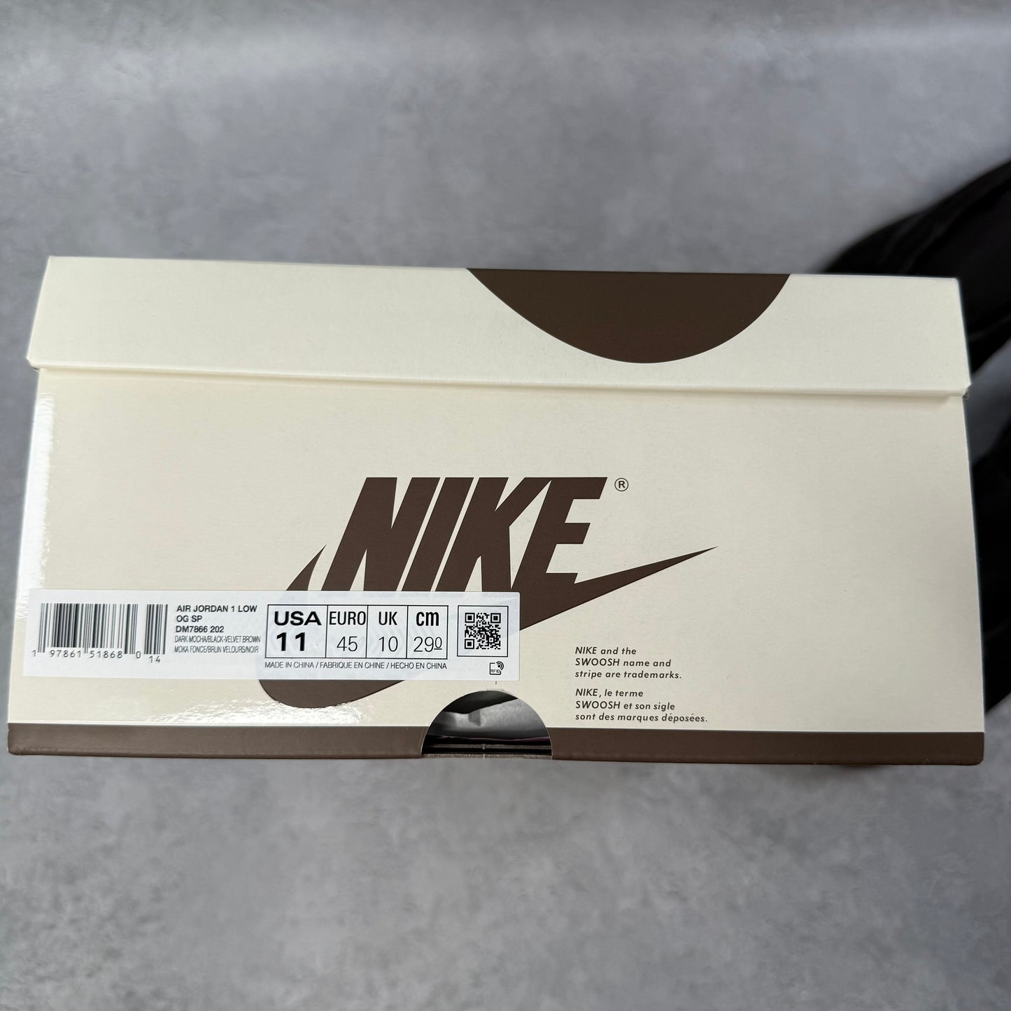 Jordan 1 Retro Low OG SP Travis Scott Velvet Brown