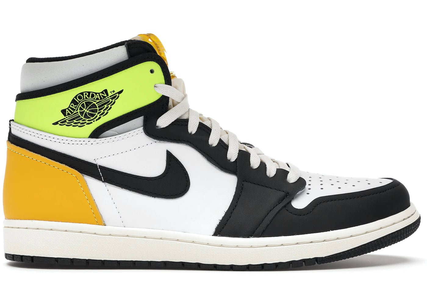 Jordan 1 Retro High White Black Volt University Gold - Kicks Collective PA - ASICS - 555088 - 118 - Men's Shoes - 4M/5.5W - Brand New
